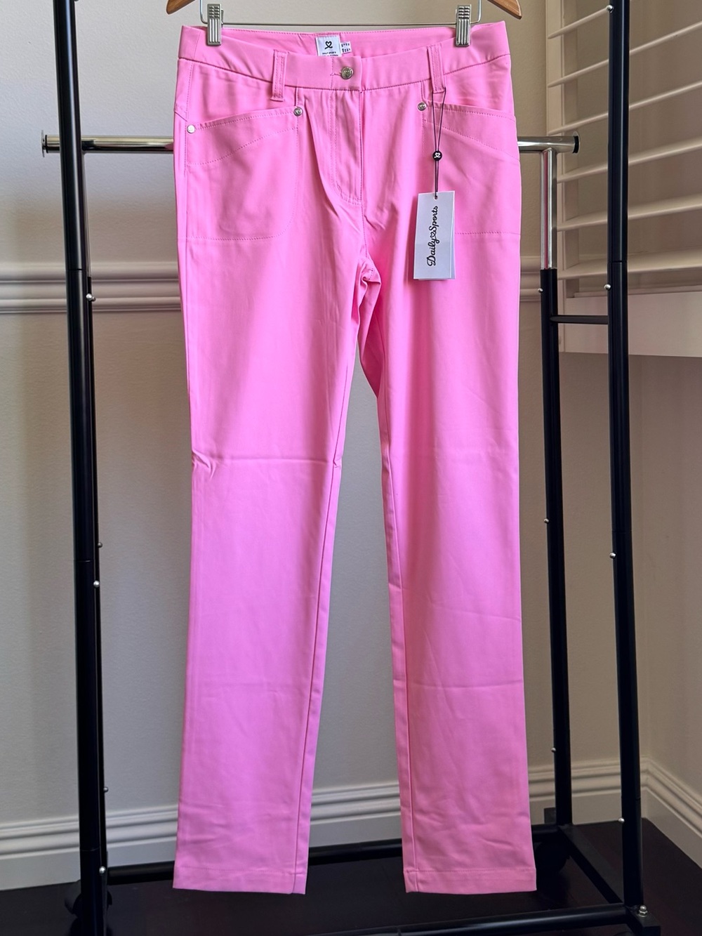 DAILY SPORT WOMEN'S LYRIC GOLF PANTS PINK SKY Size 8 NWT